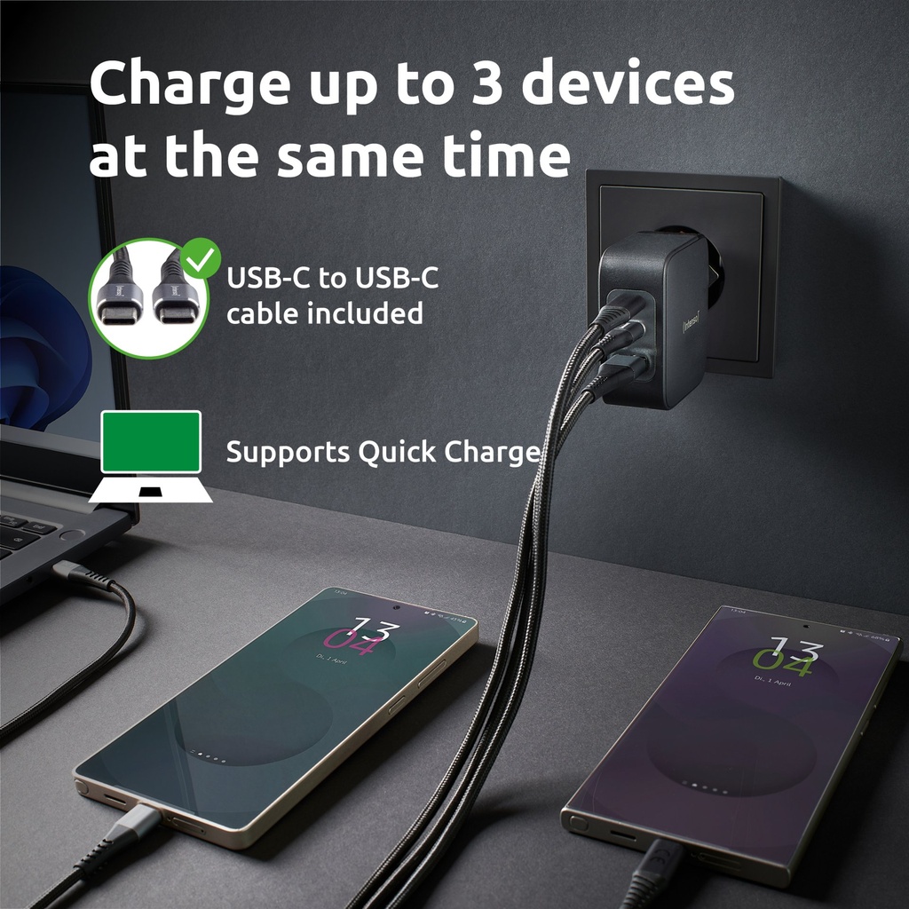 POWER ADAPTER 3 USB-C+1 USB A 100W