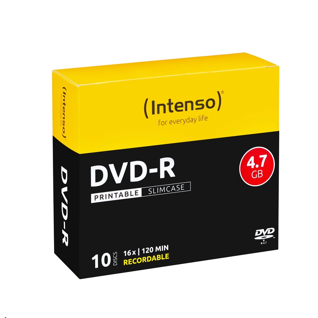 DVD-R 4.7GB 16X SLIM PRINTABLE 10PZ