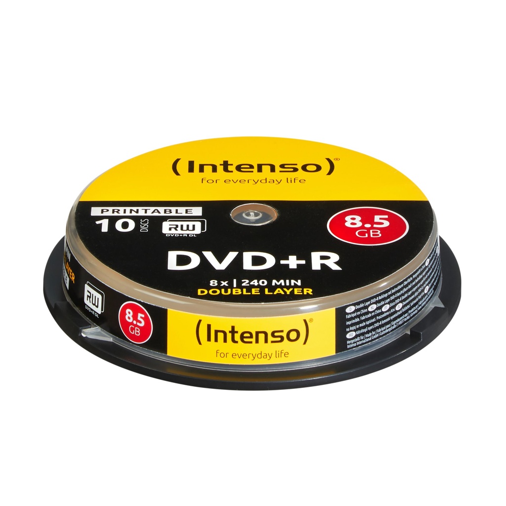 DVD+R 8.5GB 8X SPINDLE 10PZ.PRINTAB