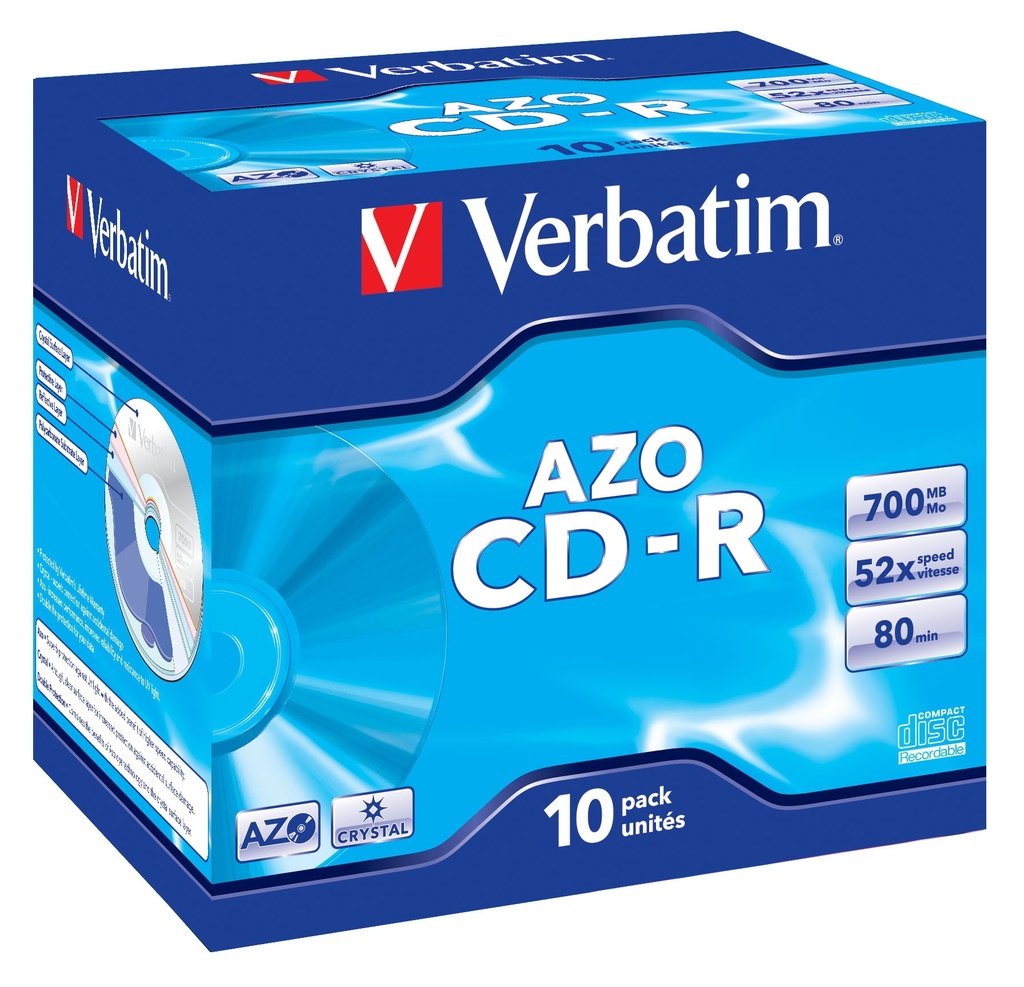 Verbatim CD-R AZO Crystal 700 MB 52x 10 pc(s)