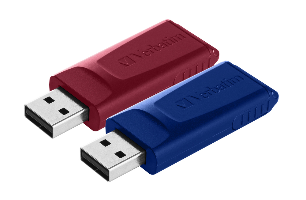 [49327] Verbatim Slider - USB Drive - 2x32 GB - Blue/Red