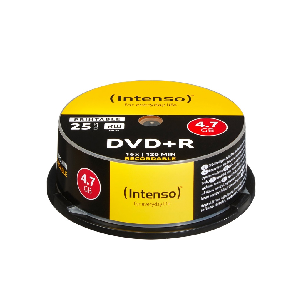 DVD+R 4.7GB 16X SPINDLE PRINTAB.25P