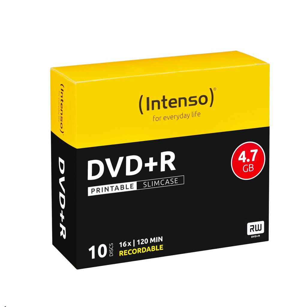 DVD+R 4.7GB 16X SLIM PRINTABLE 10PZ