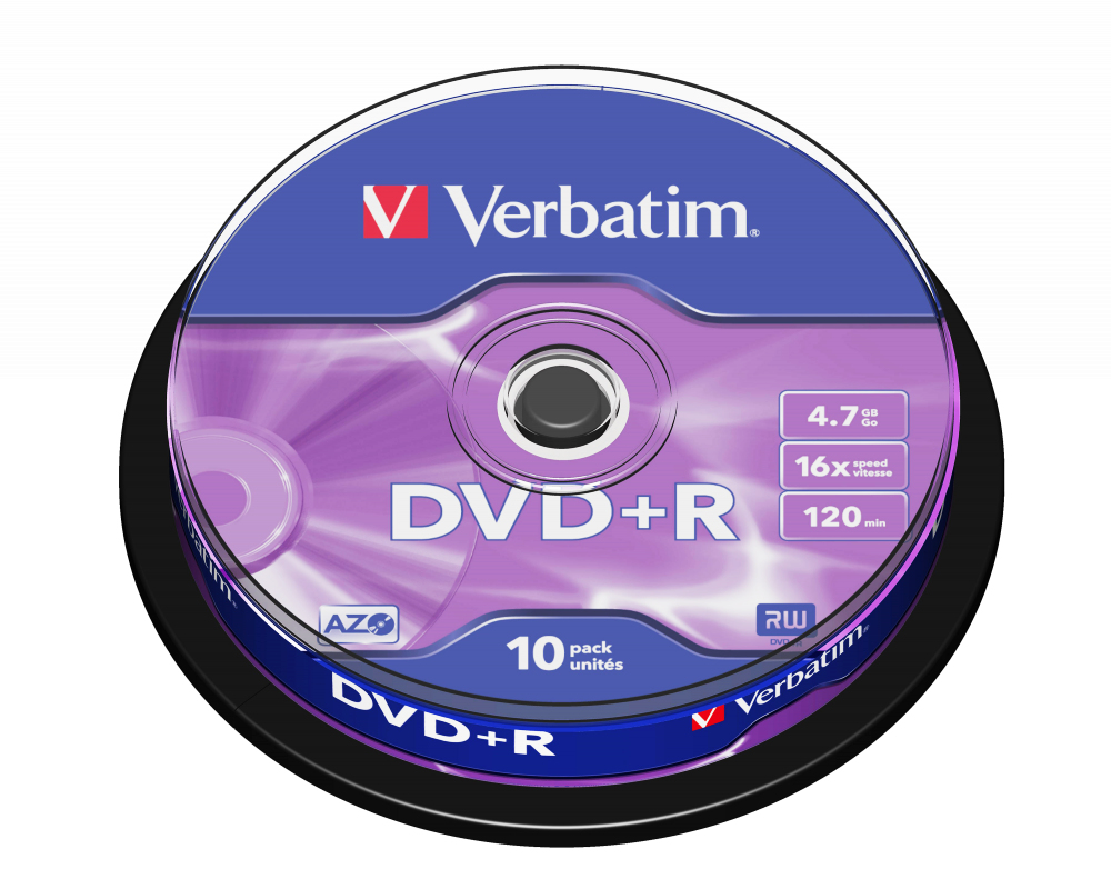 [43498/10] Verbatim DVD+R Matt Silver 4.7 GB 10 pc(s)