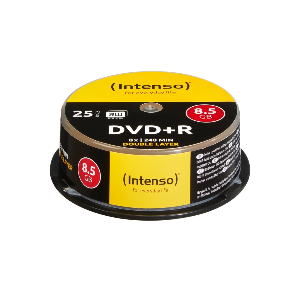 DVD+R 8.5GB 8X SPINDLE 25PZ.DUAL L.