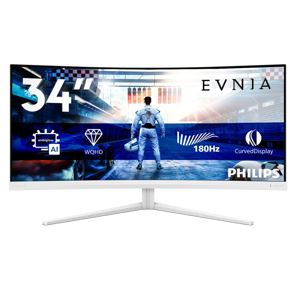 [34M2C5501A/00] Philips Evnia 5000 34M2C5501A/00 computer monitor 86.4 cm (34") 3440 x 1440 pixels Wide Quad HD LCD White