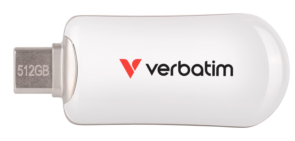 [512GB] Verbatim Plectra USB-C Flash Drive White 512GB