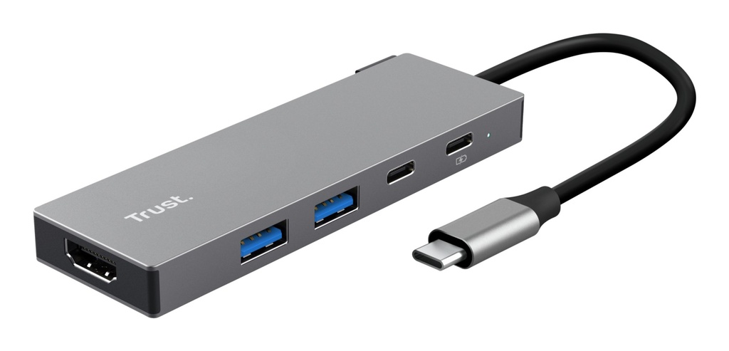 Trust 26062 hub di interfaccia USB tipo-C Grigio