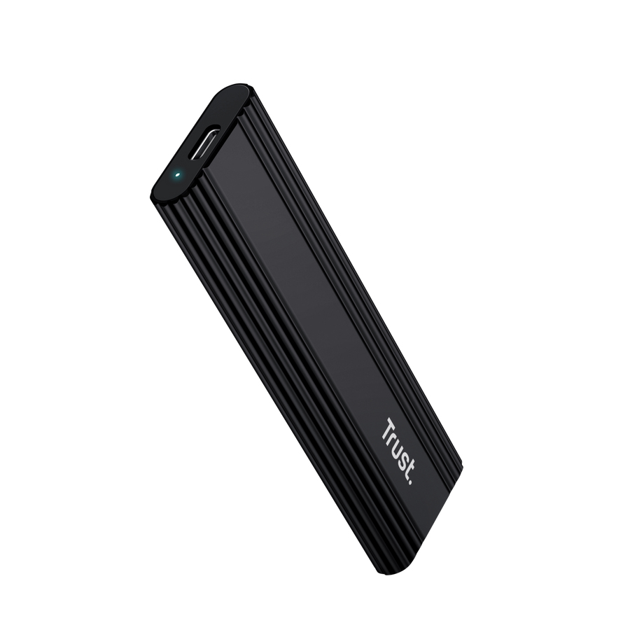 Trust 25806 storage drive enclosure SSD enclosure Black