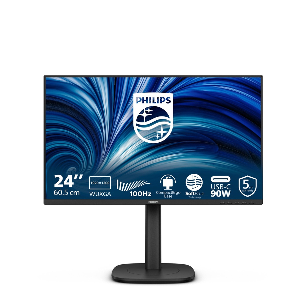 [24B2U3301D/00] Philips 3000 series 24B2U3301D/00 computer monitor 61.2 cm (24.1") 1920 x 1200 pixels WUXGA LCD Black