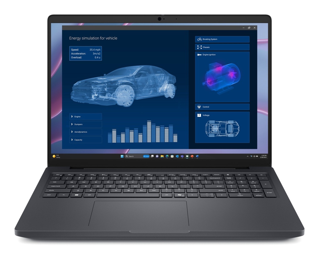 [1V94G] DELL Pro Max 16 MC16255 Copilot+ PC AMD Ryzen AI 7 PRO 350 Laptop 40.6 cm (16") Full HD+ 32 GB LPDDR5x-SDRAM 1 TB SSD NVIDIA RTX PRO 1000 Blackwell Wi-Fi 7 (802.11be) Windows 11 Pro Italian Black