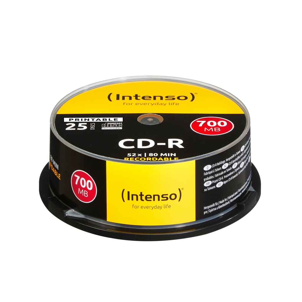 CD-R 700MB.12X PRINTABLE SPIN.25PZ.