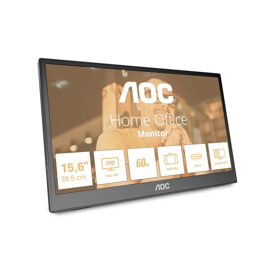 [16T3EA] AOC 16T3EA portable TV/monitor Black 39.6 cm (15.6") 1920 x 1080 pixels