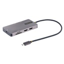 StarTech.com USB C Multiport Adapter, Dual HDMI Video, 4K 60Hz, 2Pt 5Gbps USB-A Hub, 100W Power Delivery Pass-Through/GbE/SD/MicroSD, 12"/30cm Cable, Travel Dock, Laptop Docking Station