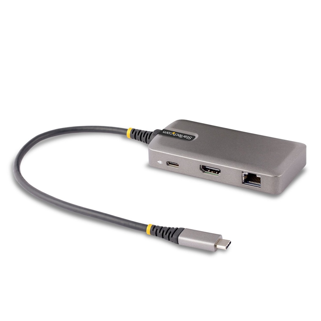 [103B-USBC-MULTIPORT] StarTech.com USB-C Multiport Adapter - 4K 60Hz HDMI - HDR - 2-Port 5Gbps USB 3.0 Hub - 100W Power Delivery Pass-Through - GbE - Works with Chromebook certified - Windows/macOS