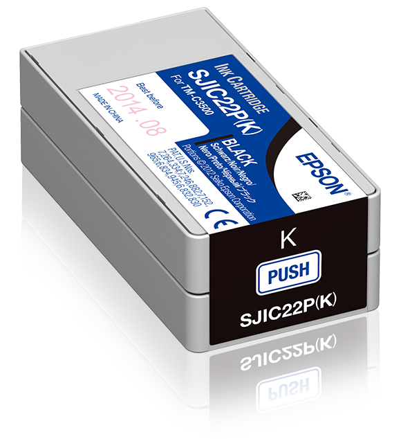 [C33S020601] Epson SJIC22P(K): Ink cartridge for ColorWorks C3500 (Black)