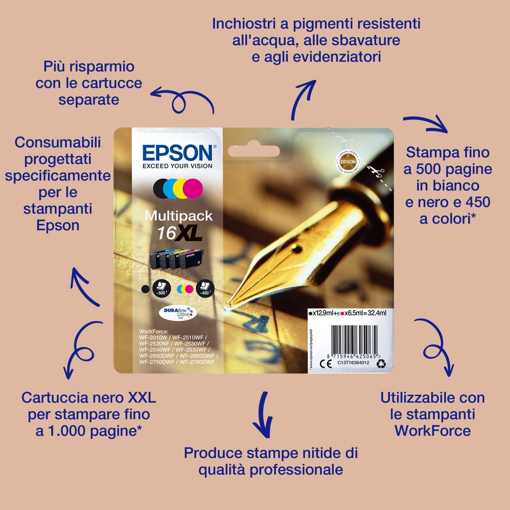 [C13T16264012] Epson Pen and crossword 16 Series ' ' multipack