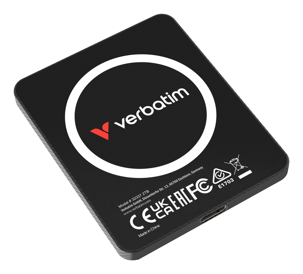 [32337] Verbatim SnapBack Ultra Slim SSD 2TB USB Type-C USB 3.2 Gen 2x2 Black