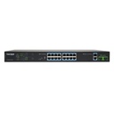 Vultech Security Switch PoE+ (Unmanaged) 16 porte 10/100 FE + 2 porte Uplink 10/100/1000 GE + 2 porte SFP 1000 Mbps