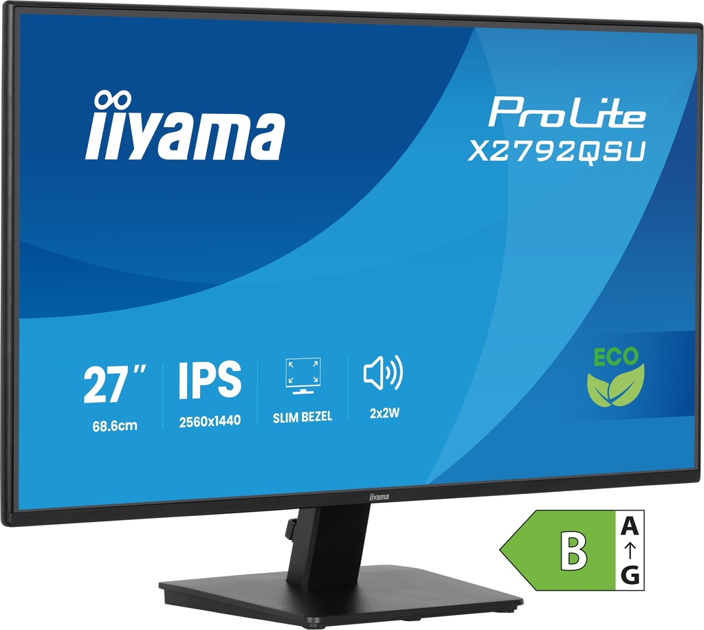 iiyama ProLite X2792QSU-B1 computer monitor 68.6 cm (27") 2560 x 1440 pixels Quad HD Black