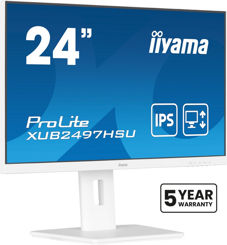iiyama ProLite XUB2497HSU-W2 computer monitor 60.5 cm (23.8") 1920 x 1080 pixels Full HD LED White