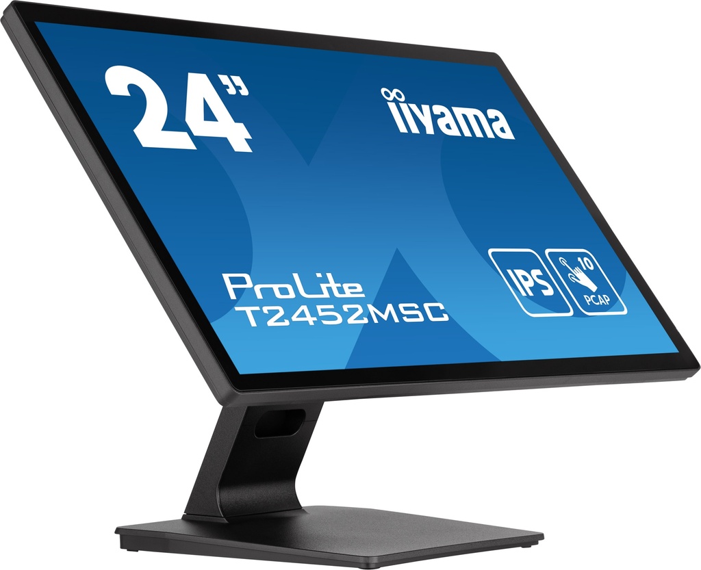 iiyama ProLite T2452MSC-B1 computer monitor 60.5 cm (23.8") 1920 x 1080 pixels Full HD LCD Touchscreen Multi-user Black
