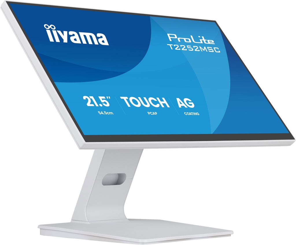 iiyama ProLite T2252MSC-W2AG computer monitor 54.5 cm (21.4") 1920 x 1080 pixels Full HD LCD Touchscreen White