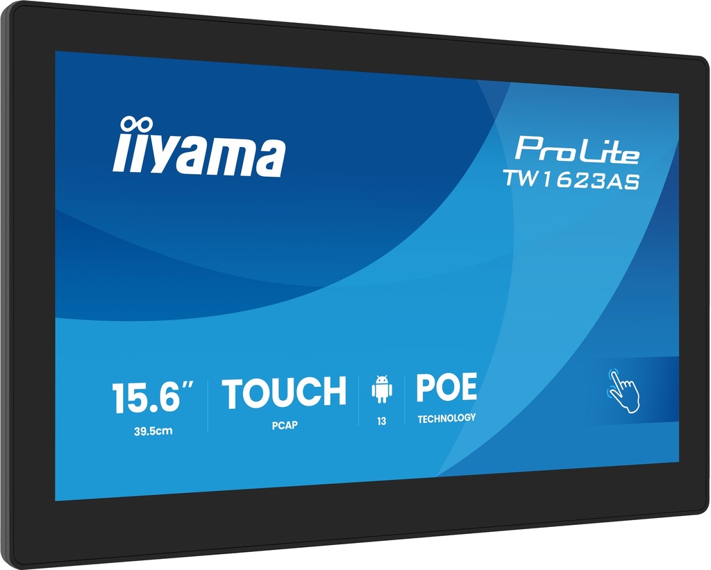 iiyama TW1623AS-B3P computer monitor 39.6 cm (15.6") 1920 x 1080 pixels Full HD LED Touchscreen Black