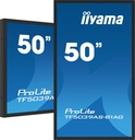 iiyama TF5039AS-B1AG computer monitor 125.7 cm (49.5") 3840 x 2160 pixels 4K Ultra HD LED Touchscreen Black