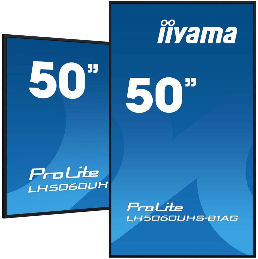 iiyama LH5060UHS-B1AG Signage Display Digital A-board 125.7 cm (49.5") LED Wi-Fi 500 cd/m² 4K Ultra HD Black Built-in processor Android 11 24/7
