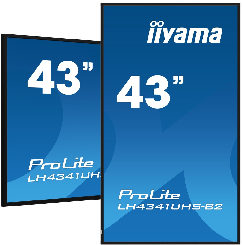 iiyama LH4341UHS-B2 Signage Display 108 cm (42.5") LCD 500 cd/m² 4K Ultra HD Built-in processor Android 8.0 24/7