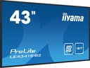 iiyama PROLITE LE4341S-B2 Digital signage flat panel 108 cm (42.5") LCD 350 cd/m² Full HD Black 18/7