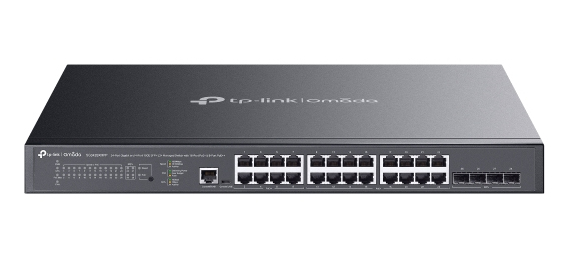 [SG3428XMPP] TP-Link Omada SG3428XMPP network switch Managed L2+ Gigabit Ethernet (10/100/1000) Power over Ethernet (PoE) 1U Black