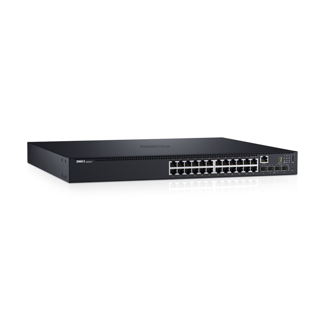 [210-AEVY] DELL N1524P Managed L3 Gigabit Ethernet (10/100/1000) Power over Ethernet (PoE) 1U Black