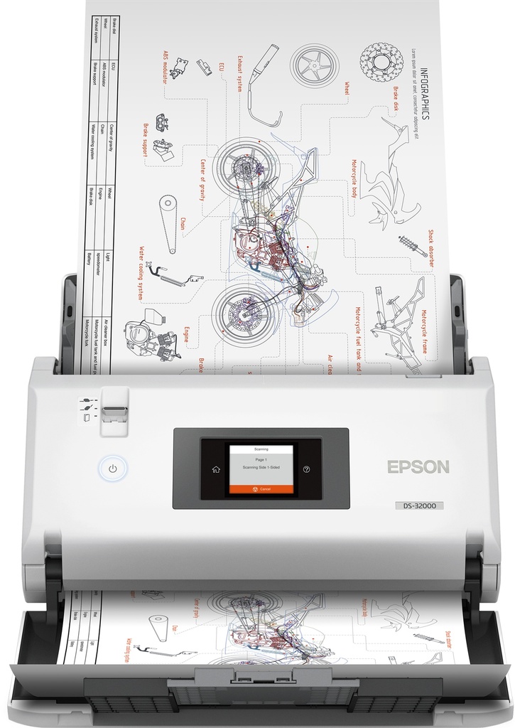 Epson WorkForce DS-32000 Sheet-fed scanner 600 x 600 DPI A3 White