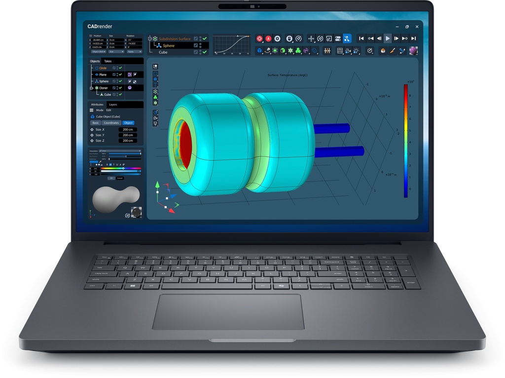 DELL Pro Max 18 Plus MB18250 Intel Core Ultra 9 285HX Mobile workstation 45.7 cm (18") Quad HD+ 32 GB DDR5-SDRAM 1 TB SSD NVIDIA RTX PRO 3000 Blackwell Wi-Fi 7 (802.11be) Windows 11 Pro Italian Black