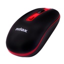 Nilox WIRELESS BLACK/RED 1000 DPI mouse Wi-Fi Optical 1600 DPI