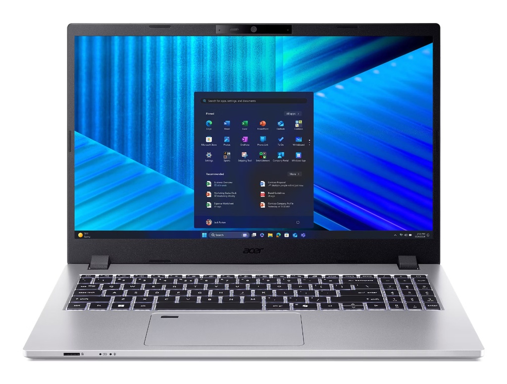 Acer TravelMate P2 TMP215-75-G2-TCO-77DL Intel Core Ultra 7 155H Laptop 39.6 cm (15.6") Full HD 16 GB DDR5-SDRAM 512 GB SSD Wi-Fi 6E (802.11ax) Windows 11 Pro German Silver