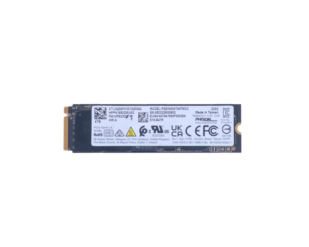 [B8BD8AA] HP 4TB PCIe-4x4 Solid State Drive