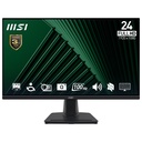 MSI Pro MP245G 24 Inch Monitor, FHD (1920 x 1080), 100Hz, IPS, 1ms, 1x HDMI 1.4b, 1x DP 1.2a output, 1x D-Sub(VGA), Built-in Speakers, Anti-Glare, Anti-Flicker, Less Blue light, TÜV Certified, VESA, Kensington, Black