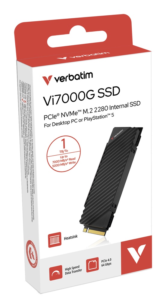 [49367V] Verbatim Vi7000G PCIe NVMe M.2 SSD 1TB The Ultimate Gaming Solution
