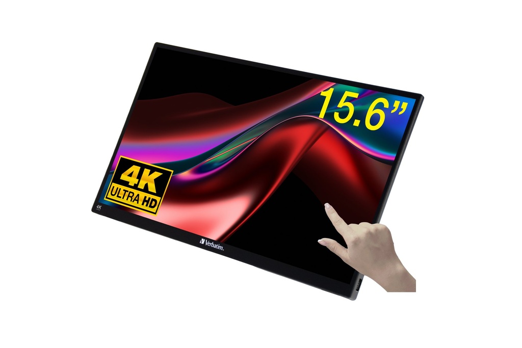 [32238] TFT Verbatim PMT-15-4K, Portable Touchscreen Monitor 39,60cm(15,6)HDMI,2xUSB-C, 4K 32238