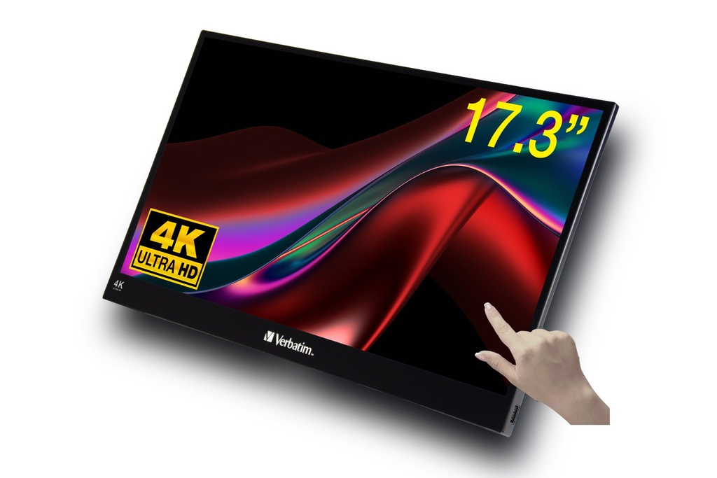 [32239] TFT Verbatim PMT-17-4K, Portable Touchscreen Monitor 43,90cm (17,3),HDMI,2xUSB-C 4K 32239
