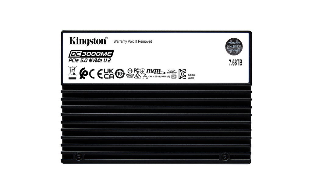 [SEDC3000ME/7T6] Kingston Technology 7.68TB DC3000ME U.2 PCIe 5.0 NVMe TCG Opal Enterprise SSD