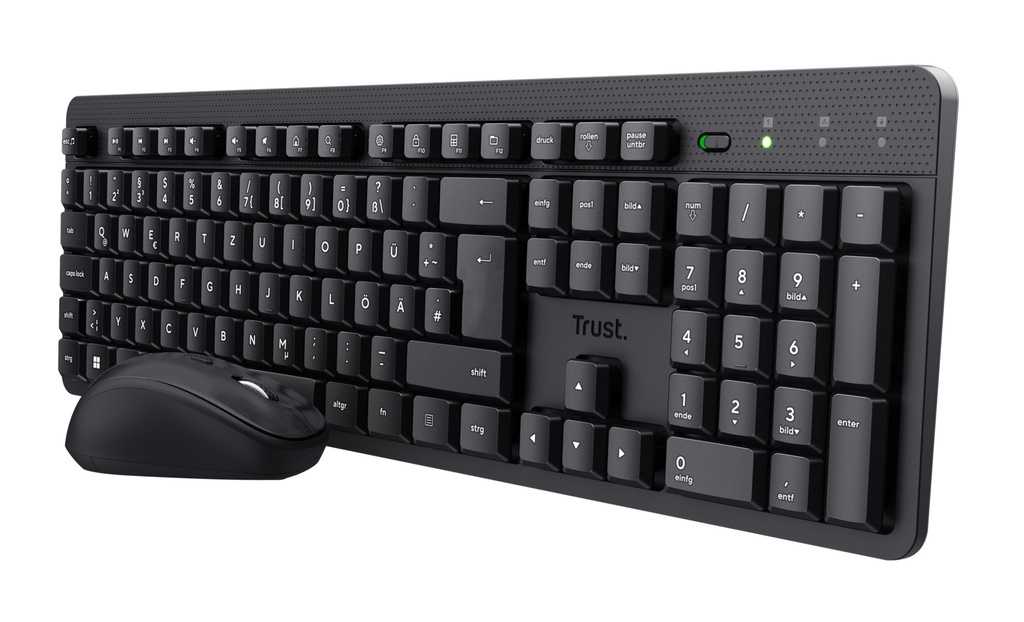 [25355] Trust TKM-360 keyboard Mouse included Office RF Wireless QWERTY Italian Black