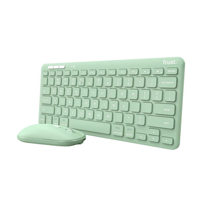 [24943] Trust Lyra keyboard Mouse included Universal RF Wireless + Bluetooth QWERTY Italian Green
