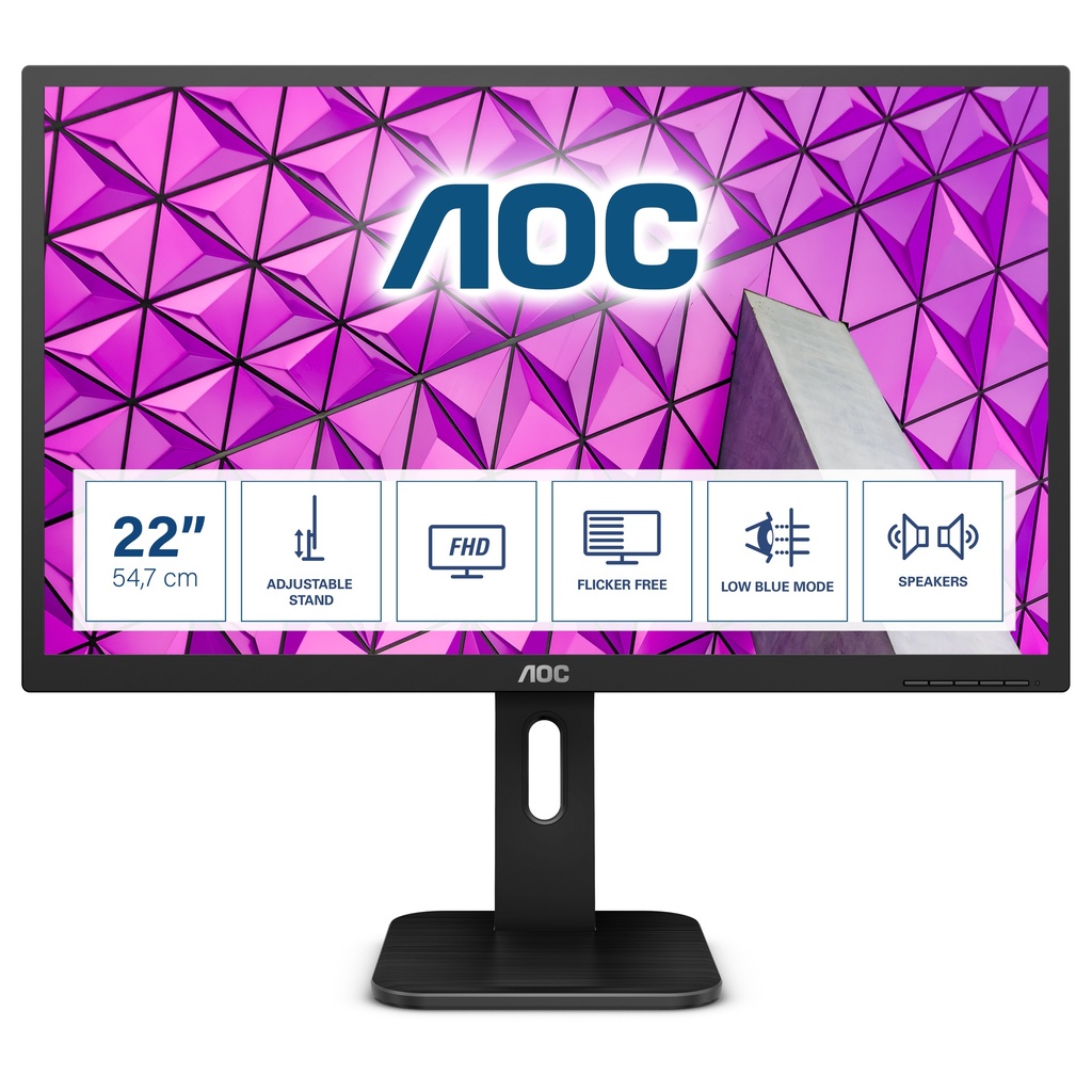 AOC P1 22P1D computer monitor 54.6 cm (21.5") 1920 x 1080 pixels Full HD LED Black