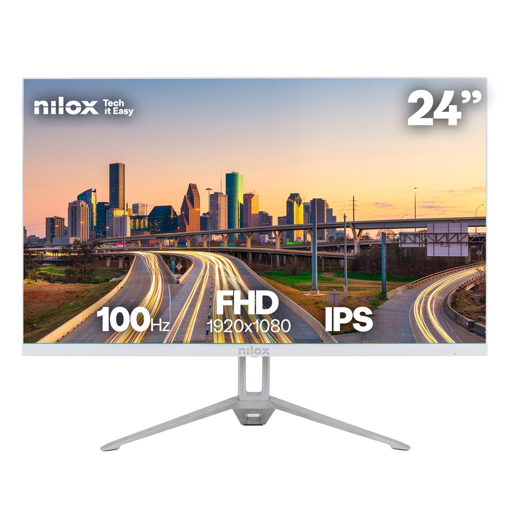 Nilox NXM24FHD100W computer monitor 60.5 cm (23.8") 1920 x 1080 pixels Full HD LED White