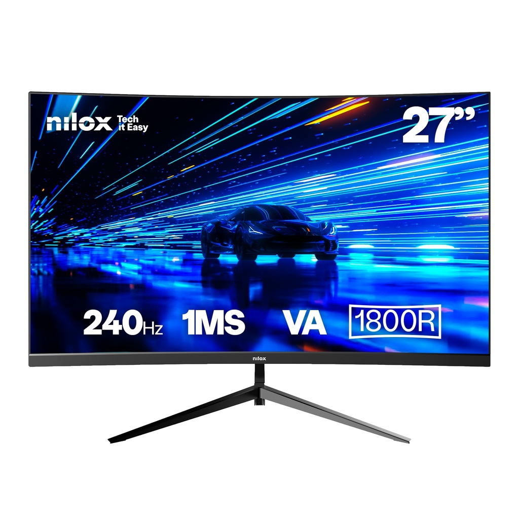 Nilox MONITOR 27 CURVO 240HZ VA HDMI Y DP computer monitor 68.6 cm (27") 1920 x 1080 pixels Full HD LCD