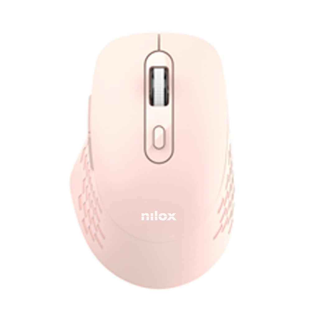[NXMODWI03] Nilox RATON DUAL WIRELESS 1600 DPI ROSA mouse Office Bluetooth + USB Type-A Optical